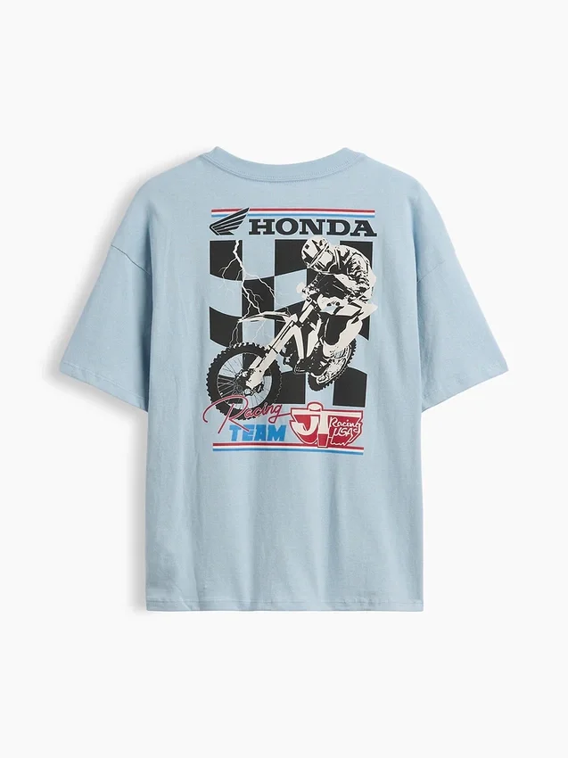 Formel 1-T-shirt i oversized-modell med tryck för barn