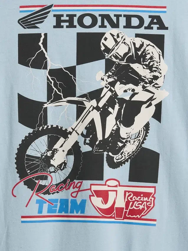 Formel 1-T-shirt i oversized-modell med tryck för barn