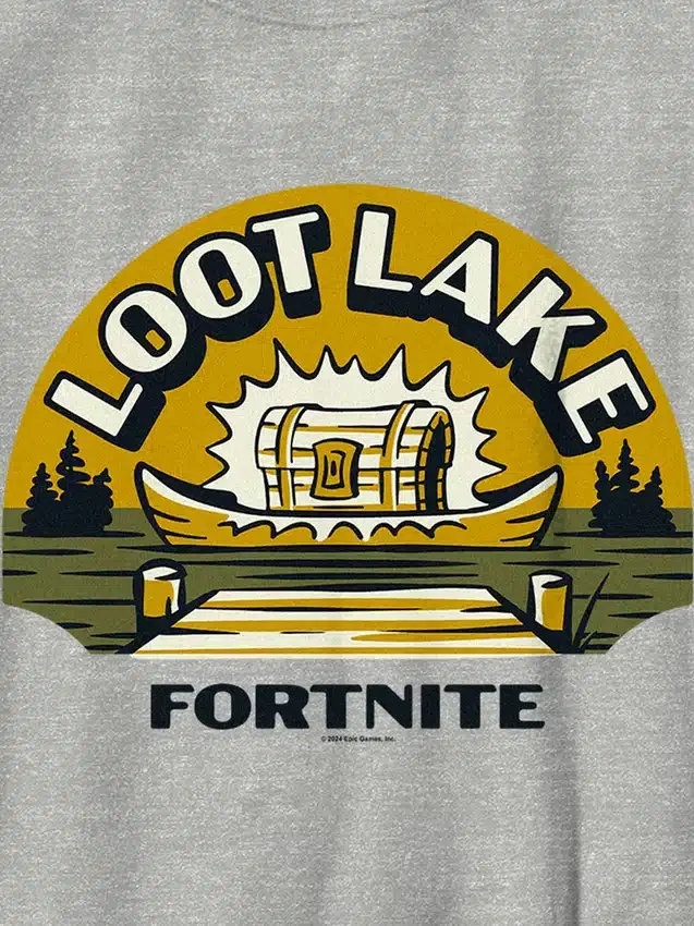 Fortnite Loot Lake-T-shirt med tryck för barn