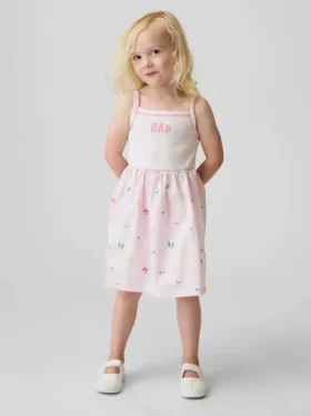 Förklädesklänning i blandmaterial för Baby & Småbarn