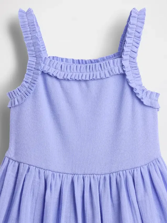 Förklädesklänning i blandmaterial för Baby & Småbarn