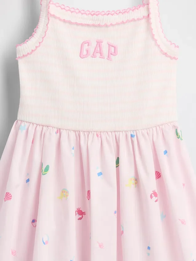 Förklädesklänning i blandmaterial för Baby & Småbarn
