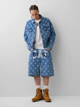 GAP × Awake Ny Oversized Dotted Icon-jeansjacka