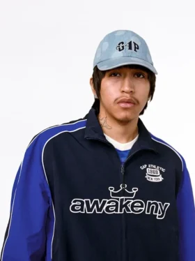 GAP × Awake Ny prickig baseballkeps i denim