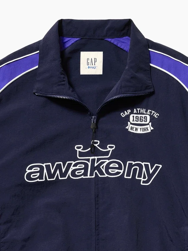 GAP × Awake Ny återvunnen oversized träningsjacka