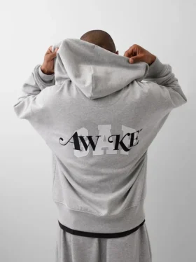 Gap × Awake Ny Tjock, oversized hoodie med logotyp och dragkedja