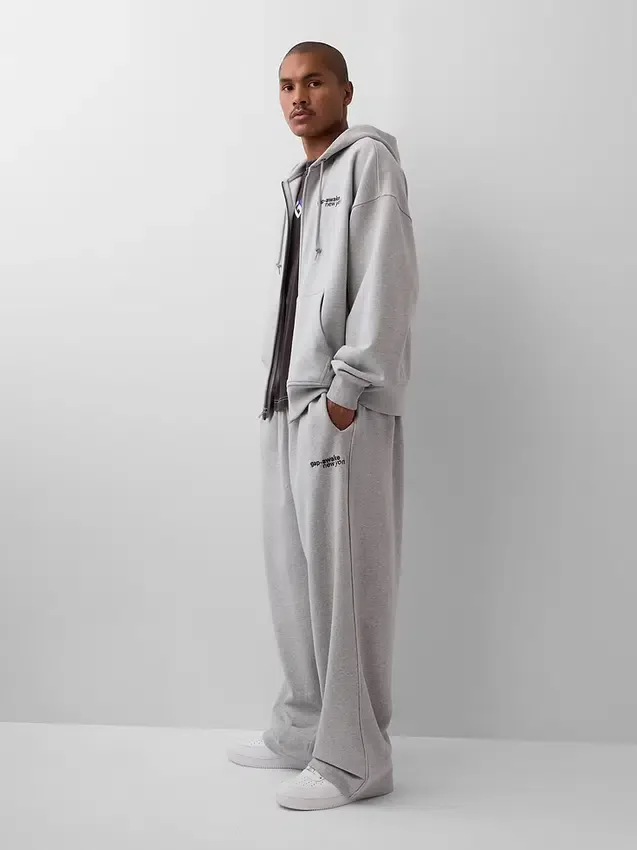 Gap × Awake Ny Tjock, oversized hoodie med logotyp och dragkedja