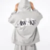 Gap × Awake Ny Tjock, oversized hoodie med logotyp och dragkedja