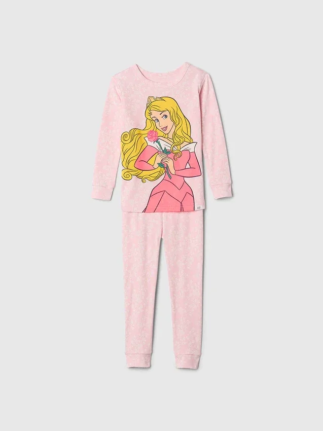 GAP × Disney Baby pyjamas-set i ekologisk borstad bomull med prinsessmotiv