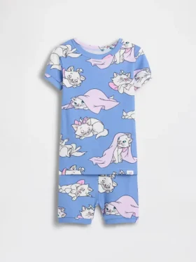 GAP × Disney Baby & Småbarn pyjamas-set i ekologisk borstad bomull med korta Shorts