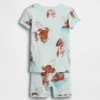GAP × Disney Baby & Småbarn pyjamas-set i ekologisk borstad bomull med korta Shorts