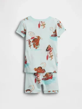GAP × Disney Baby & Småbarn pyjamas-set i ekologisk borstad bomull med korta Shorts