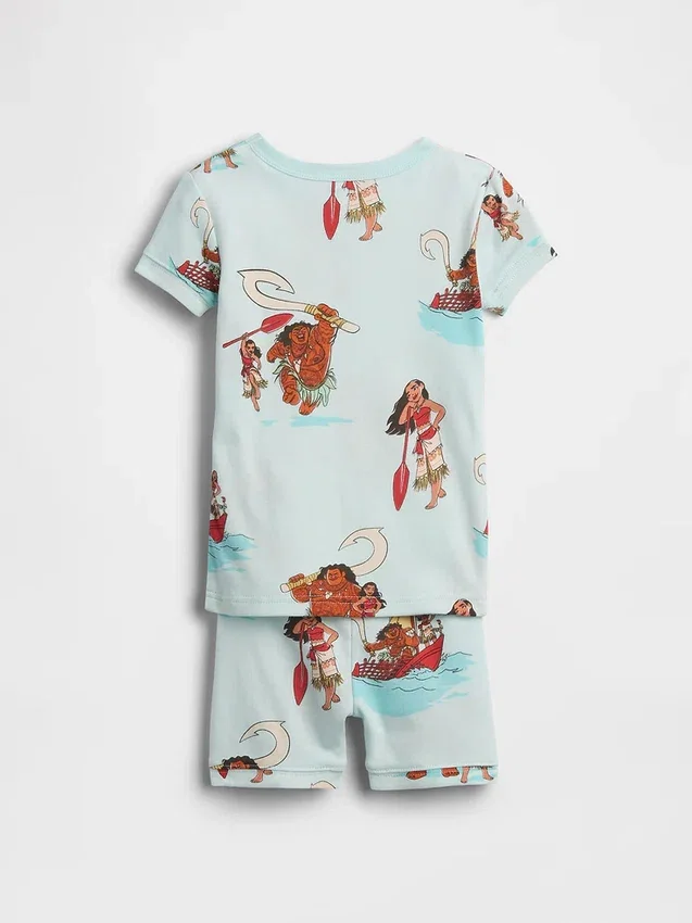 GAP × Disney Baby & Småbarn pyjamas-set i ekologisk borstad bomull med korta Shorts