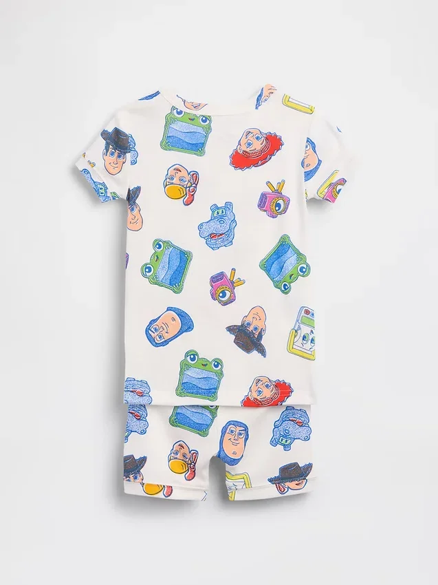 GAP × Disney Baby & Småbarn pyjamas-set i ekologisk borstad bomull med korta Shorts