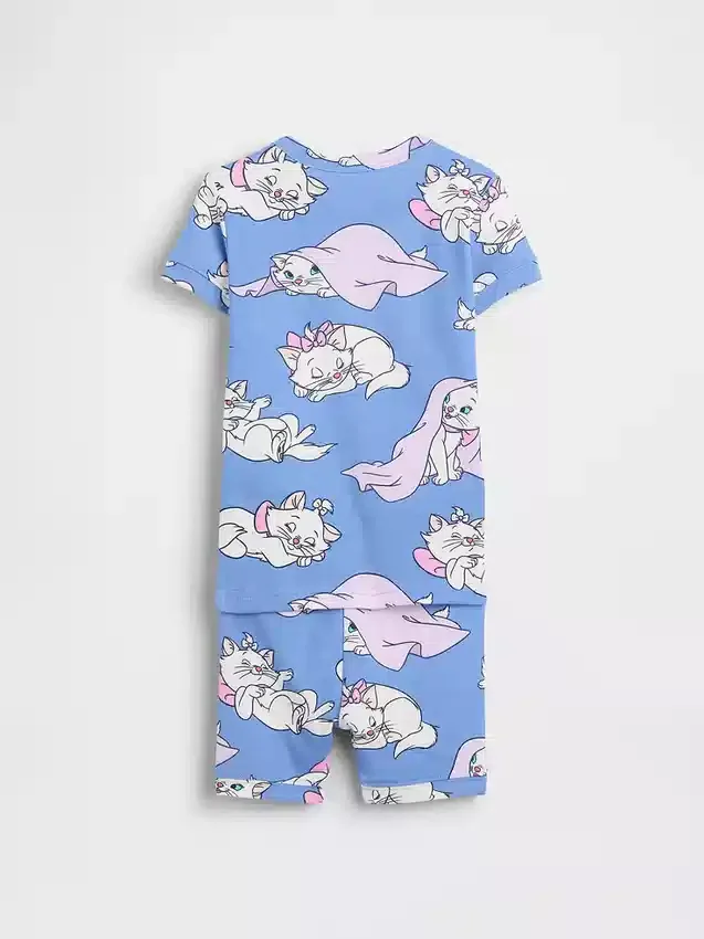 GAP × Disney Baby & Småbarn pyjamas-set i ekologisk borstad bomull med korta Shorts