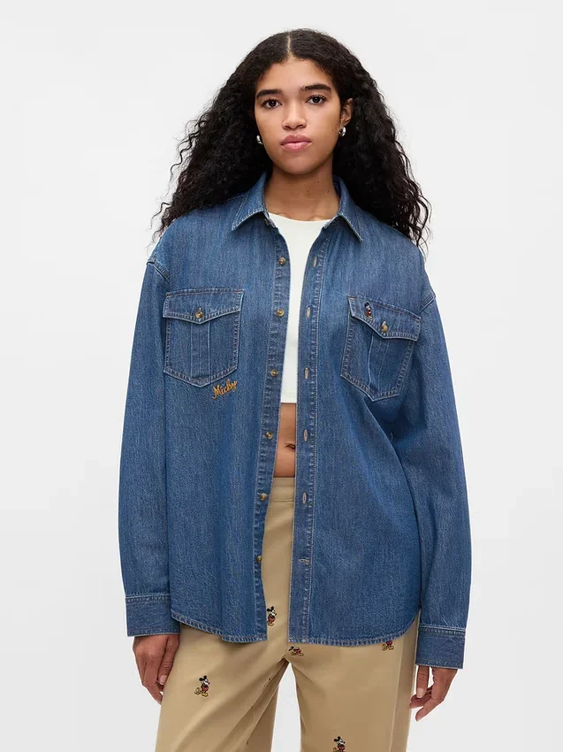 GAP × Disney-denimskjorta i westernstil