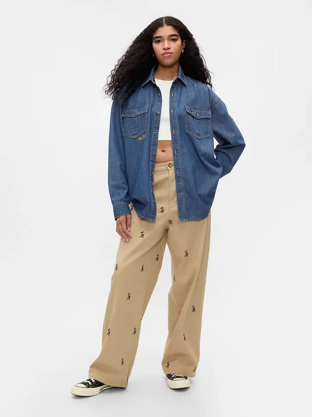GAP × Disney-denimskjorta i westernstil