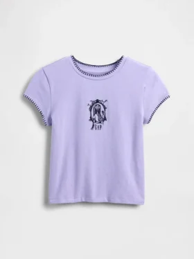 Gap × Disney Tim Burtons The Nightmare Before Christmas – grafisk T-shirt i krympt passform för barn