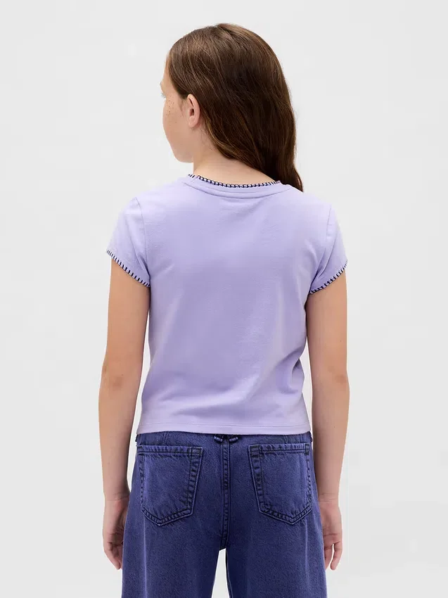 Gap × Disney Tim Burtons The Nightmare Before Christmas – grafisk T-shirt i krympt passform för barn