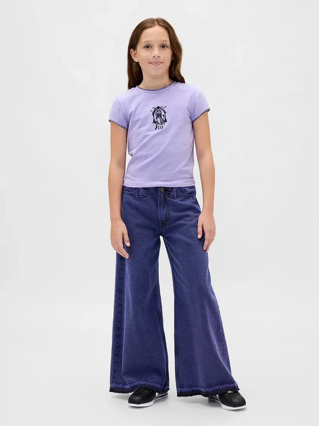Gap × Disney Tim Burtons The Nightmare Before Christmas – grafisk T-shirt i krympt passform för barn