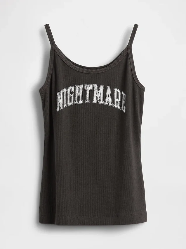 GAP × Disney Tim Burtons The Nightmare Before Christmas, mini-linne med ribbad kant