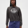 GAP × Disney Tim Burtons The Nightmare Before Christmas, tjock tröja med dödskalle