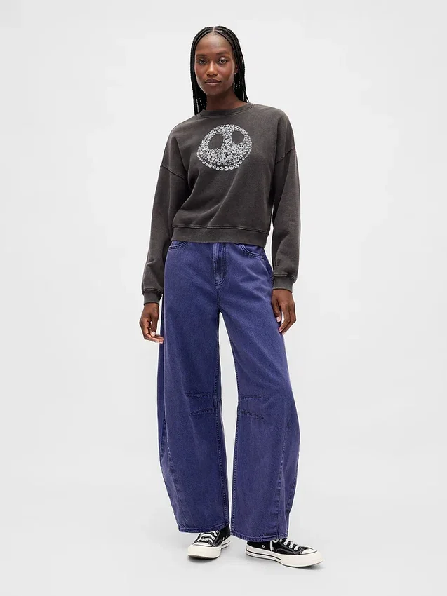 GAP × Disney Tim Burtons The Nightmare Before Christmas, tjock tröja med dödskalle