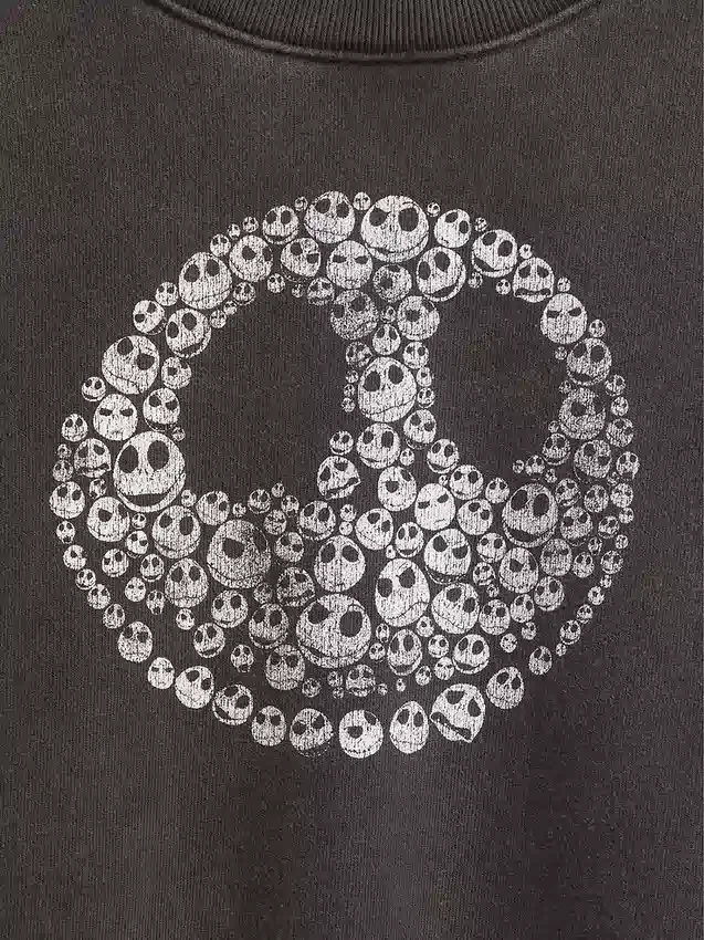 GAP × Disney Tim Burtons The Nightmare Before Christmas, tjock tröja med dödskalle