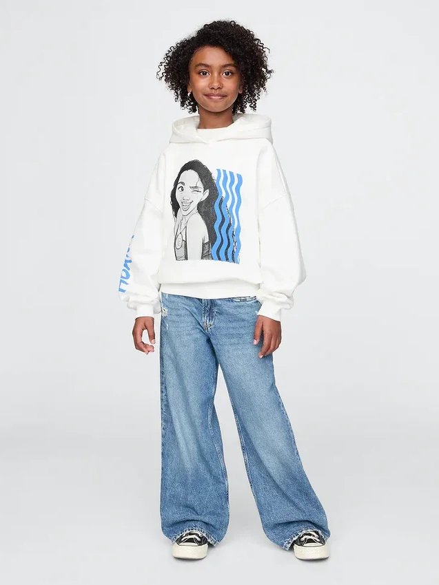 GAP × Disney Vintagesoft-hoodie i oversized-modell för barn