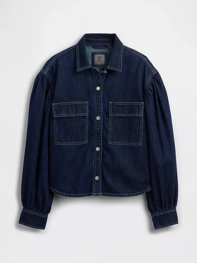 Gap × Hfr denimskjorta med ballongärmar från Latoucha