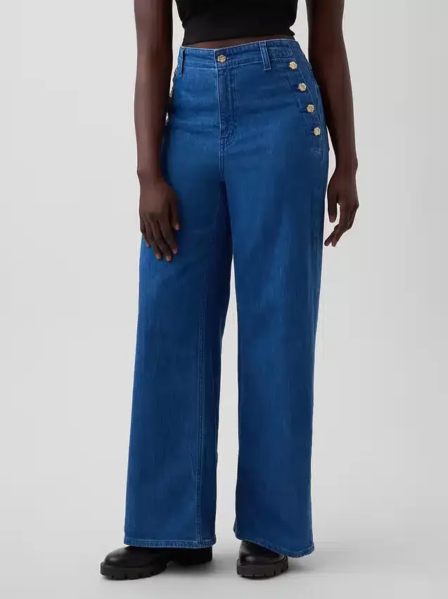 GAP × Hfr High Rise Pintuck Stride Wide-Leg Jeans från Atelier Ndigo