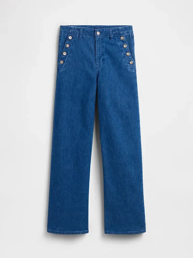 GAP × Hfr High Rise Pintuck Stride Wide-Leg Jeans från Atelier Ndigo