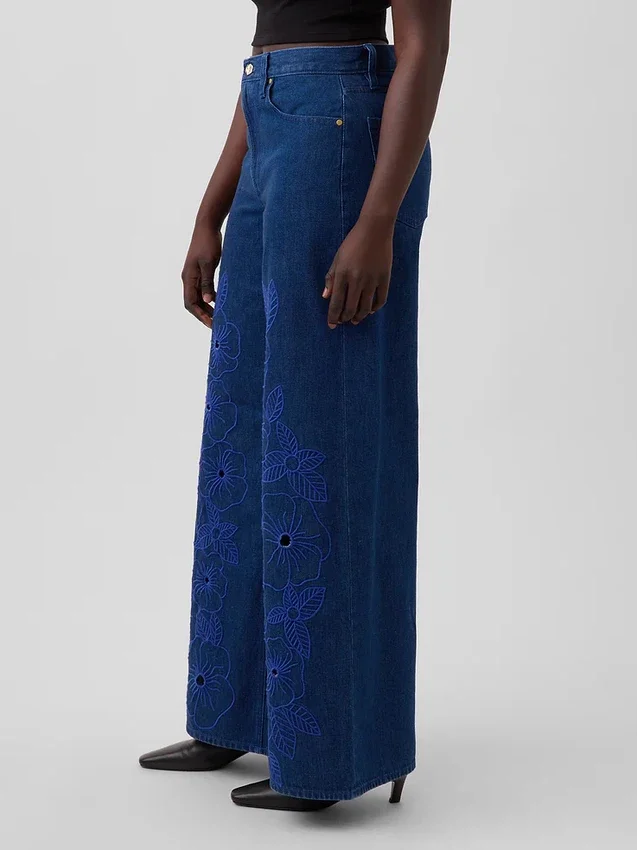 GAP × Hfr Low Slung Floral Extra Baggy Jeans från Atelier Ndigo