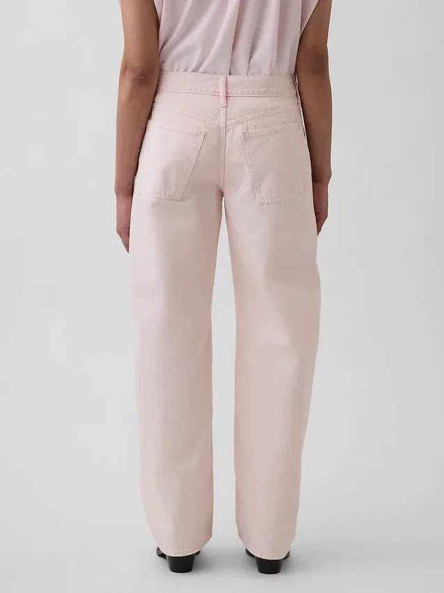 GAP × Hfr rosa baggy Barrel-Jeans med låg midja från Nicole Benefield Portfolio