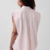 Gap × Hfr Ultrasoft Denim-skjorta med breda axlar från Nicole Benefield Portfolio
