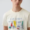Gap Sport T-shirt i tjock bomullsjersey med tryck