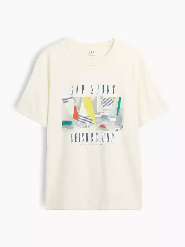 Gap Sport T-shirt i tjock bomullsjersey med tryck