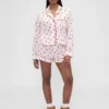 Gap × Summer Fridays avslappnad poplin-pyjamaskjorta