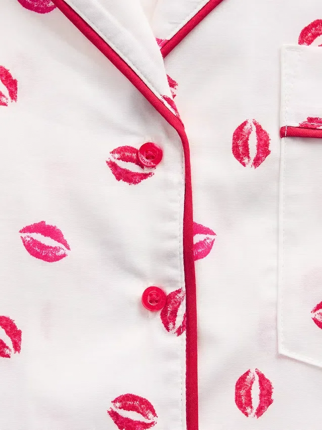 Gap × Summer Fridays avslappnad poplin-pyjamaskjorta