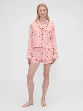 Gap × Summer Fridays Flannel Hearts pyjamasboxershorts
