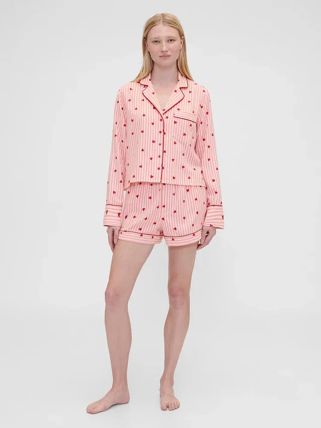 Gap × Summer Fridays Flannel Hearts pyjamasboxershorts