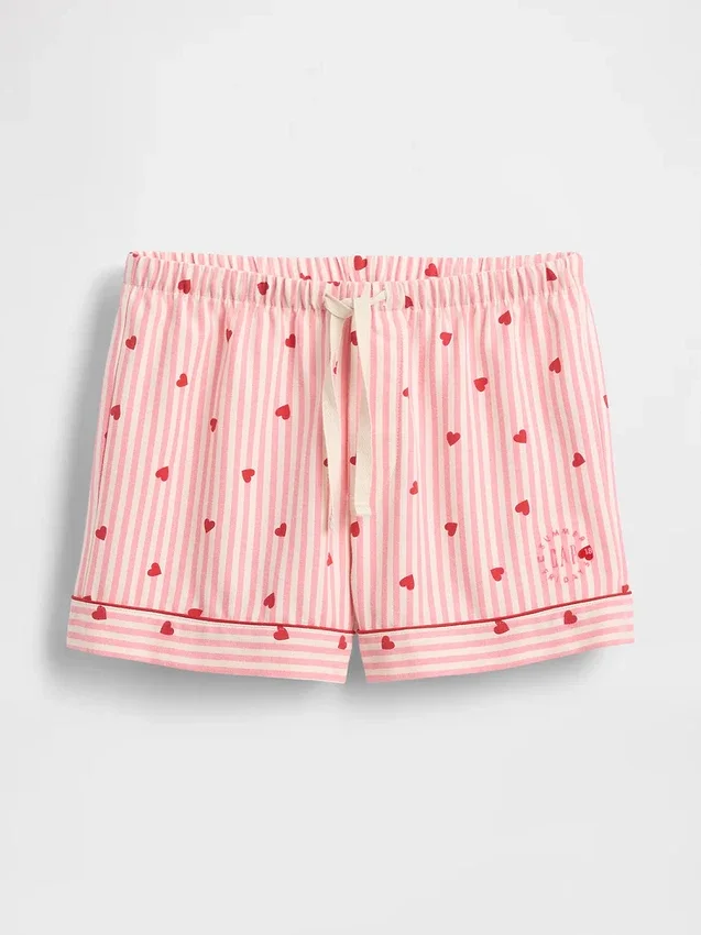 Gap × Summer Fridays Flannel Hearts pyjamasboxershorts