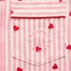 GAP × Summer Fridays pyjamas skjorta i avslappnad flanell med hjärtmönster