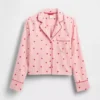 GAP × Summer Fridays pyjamas skjorta i avslappnad flanell med hjärtmönster
