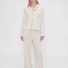 GAP × Summer Fridays pyjamas skjorta i avslappnad flanell med prickmönster