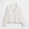 GAP × Summer Fridays pyjamas skjorta i avslappnad flanell med prickmönster