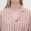 Gap × Summer Fridays pyjamas skjorta i avslappnad flanell med ränder