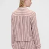 Gap × Summer Fridays pyjamas skjorta i avslappnad flanell med ränder