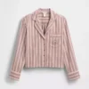 Gap × Summer Fridays pyjamas skjorta i avslappnad flanell med ränder