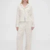 GAP × Summer Fridays pyjamasbyxor i avslappnad passform med prickmönster i flanell